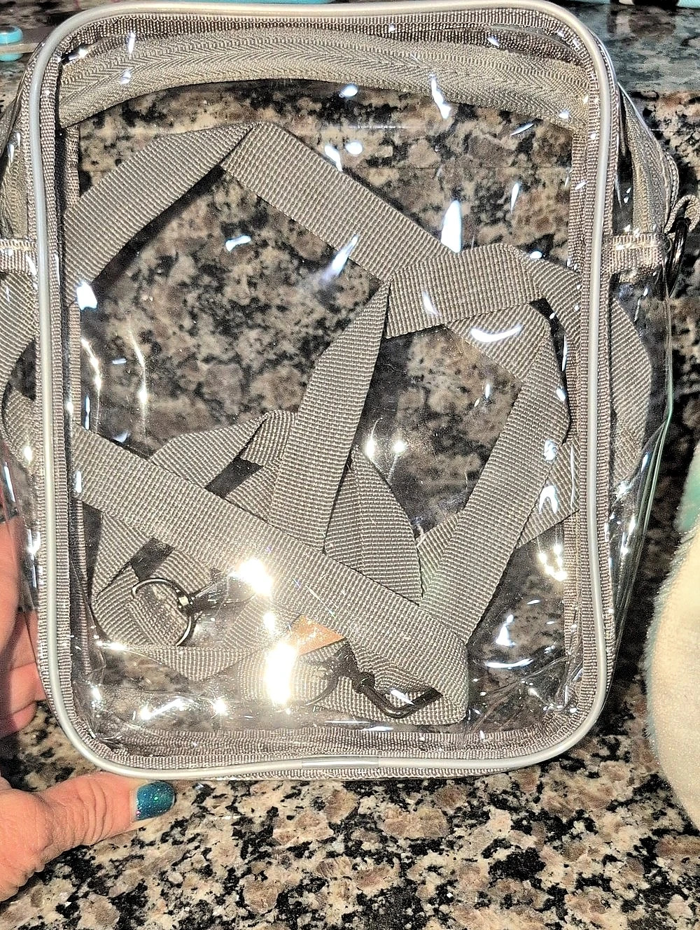 Clear And Gray Crossbody Ba